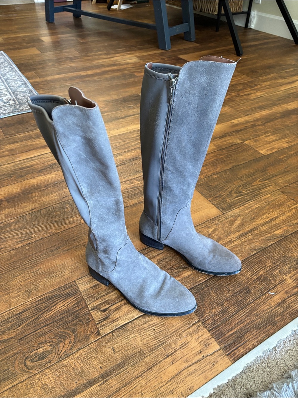 Donald J. Pliner Gray Suede Over-the-Knee Boots